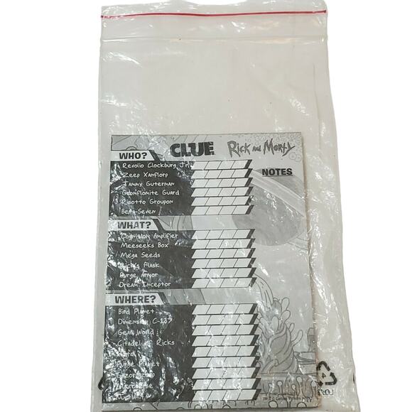 Rick & Morty Clue Game Book Replacement 33 Pages Hasbro 2017 - Picture 4 of 5